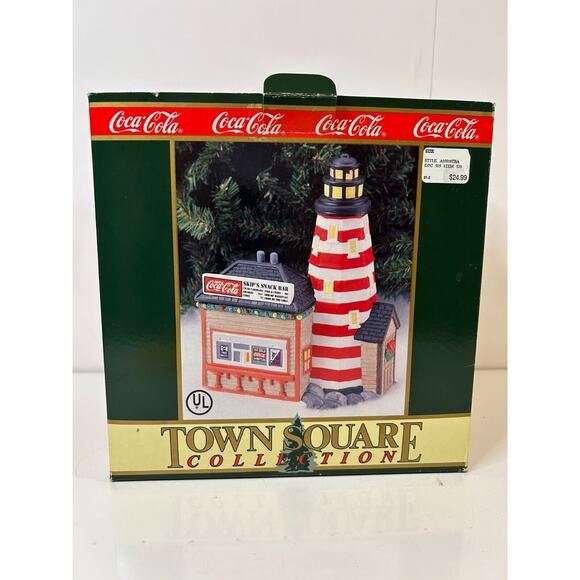 Coca-Cola Town Square Lighthouse Point Snackbar Lighted Building 1990s - Picture 1 of 5